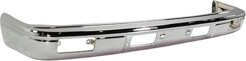Front Bumper, Chrome, With Fog Light Holes, With License Plate Provision, Without Mounting Brackets For 1987-1988 Toyota Pickup