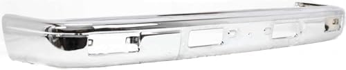 Front Bumper, Chrome, With Fog Light Holes, With License Plate Provision, Without Mounting Brackets For 1987-1988 Toyota Pickup