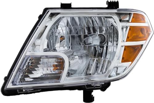 Driver Side Halogen Headlight, With bulb, OE Comparable Finish For 2009-2021 Nissan Frontier
