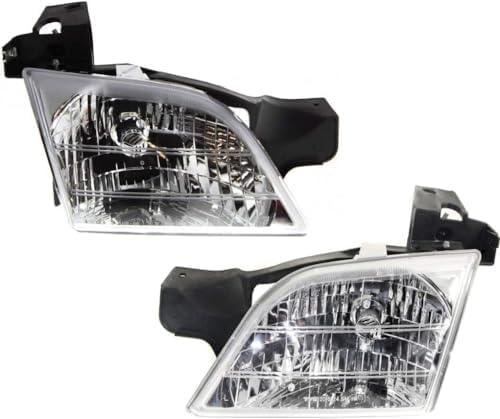 Driver and Passenger Side Halogen Headlight, OE Comparable Finish For 1997-2005 Chevrolet Venture
