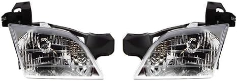 Driver and Passenger Side Halogen Headlight, OE Comparable Finish For 1997-2005 Chevrolet Venture