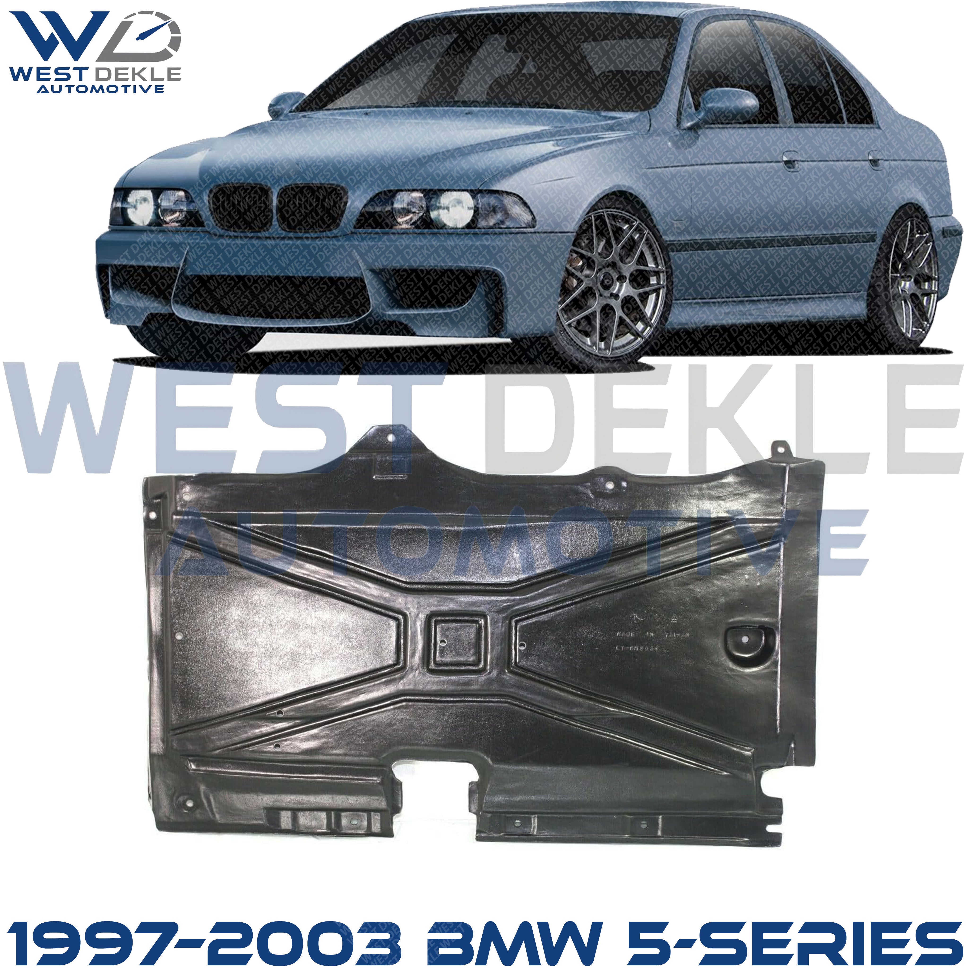 Passenger Side Engine Splash Shield, Lateral Floor Cover, Base Model For 1997–2003 BMW 5-Series