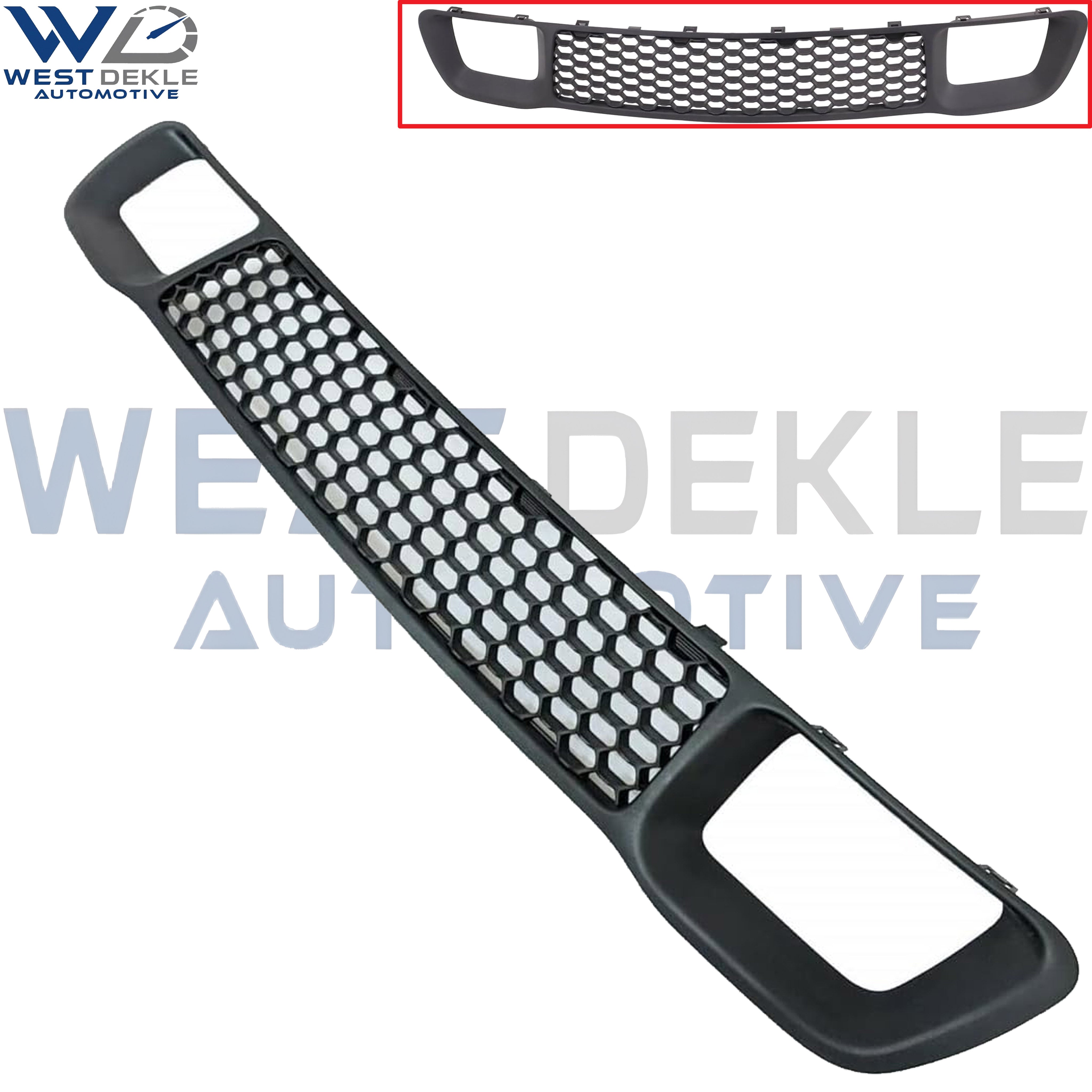 WEST DEKLE Automotive Front Bumper Lower Grille | Direct Replacement Center Grille Compatible With 2014-2016 Jeep Grand Cherokee Laredo Limited Overland Summit | CH1036128 68141936AD