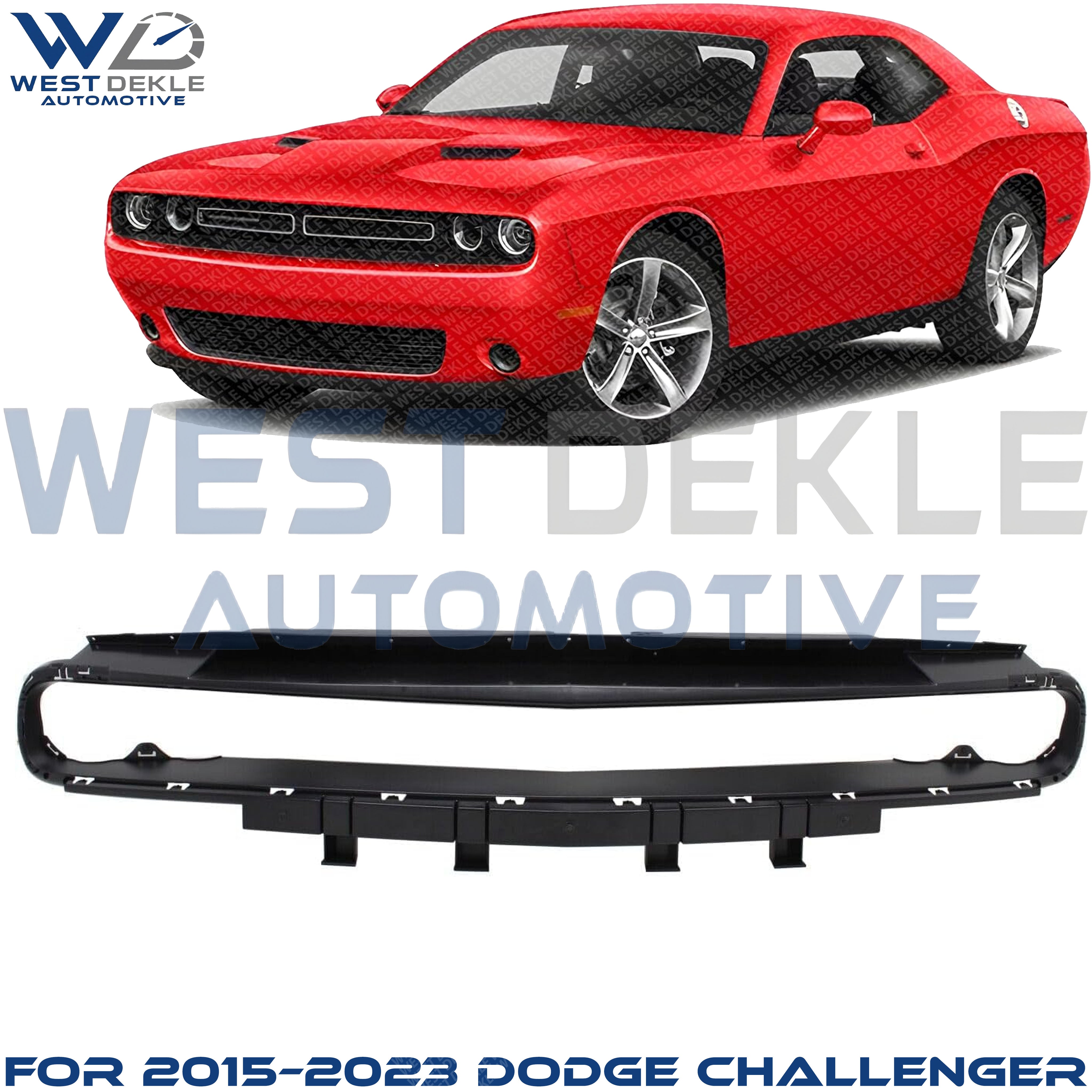 Dodge Challenger Grille Reinforcement, Textured Black, Except SRT Hellcat Model for 2015–2023