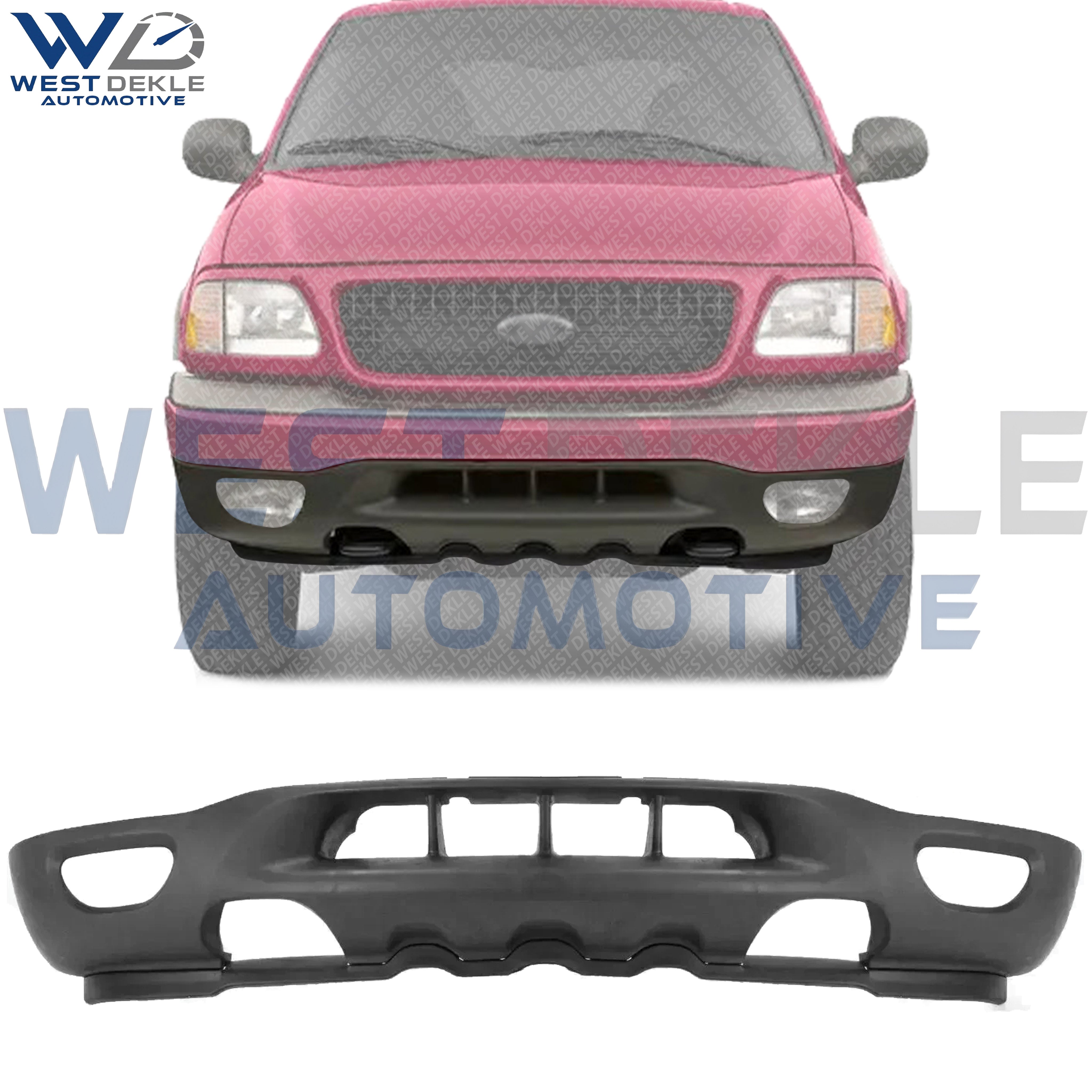Front Valance, Textured, Fog Light Holes, For Models with Fog Lights and Tow Hook For 1999-2003 Ford F-Series / 1999-2002 Expedition