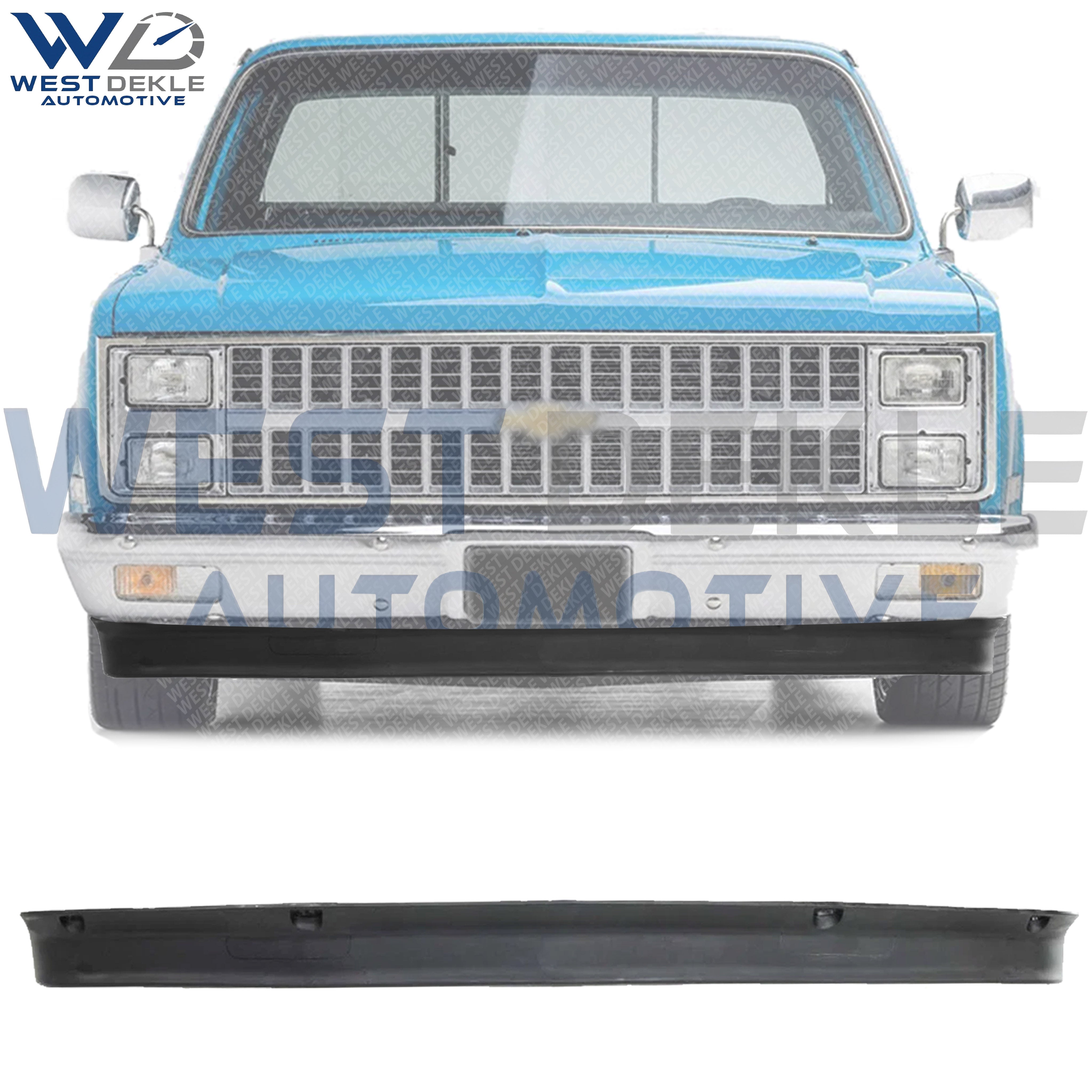 WEST DEKLE Automotive Front Bumper Lower Valance Air Deflector Primed Plastic Direct Replacement | Fits 1988–2002 Chevy GMC C/K Series | 1992–2000 Yukon | 1995–2000 Tahoe GM1090108