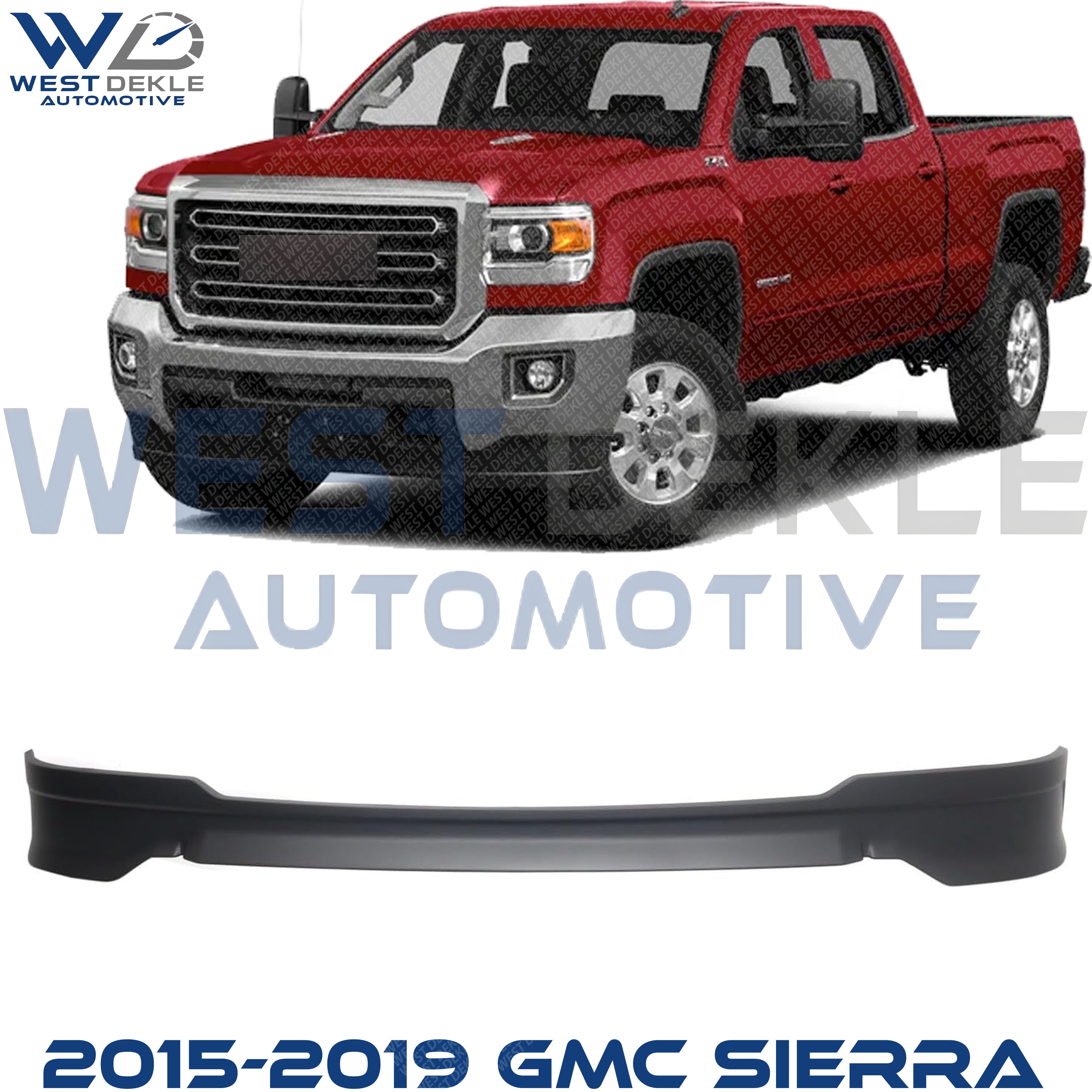 Front, Lower Valance, Deflector, Textured For 2015-2019 GMC Sierra 2500 HD 3500 HD