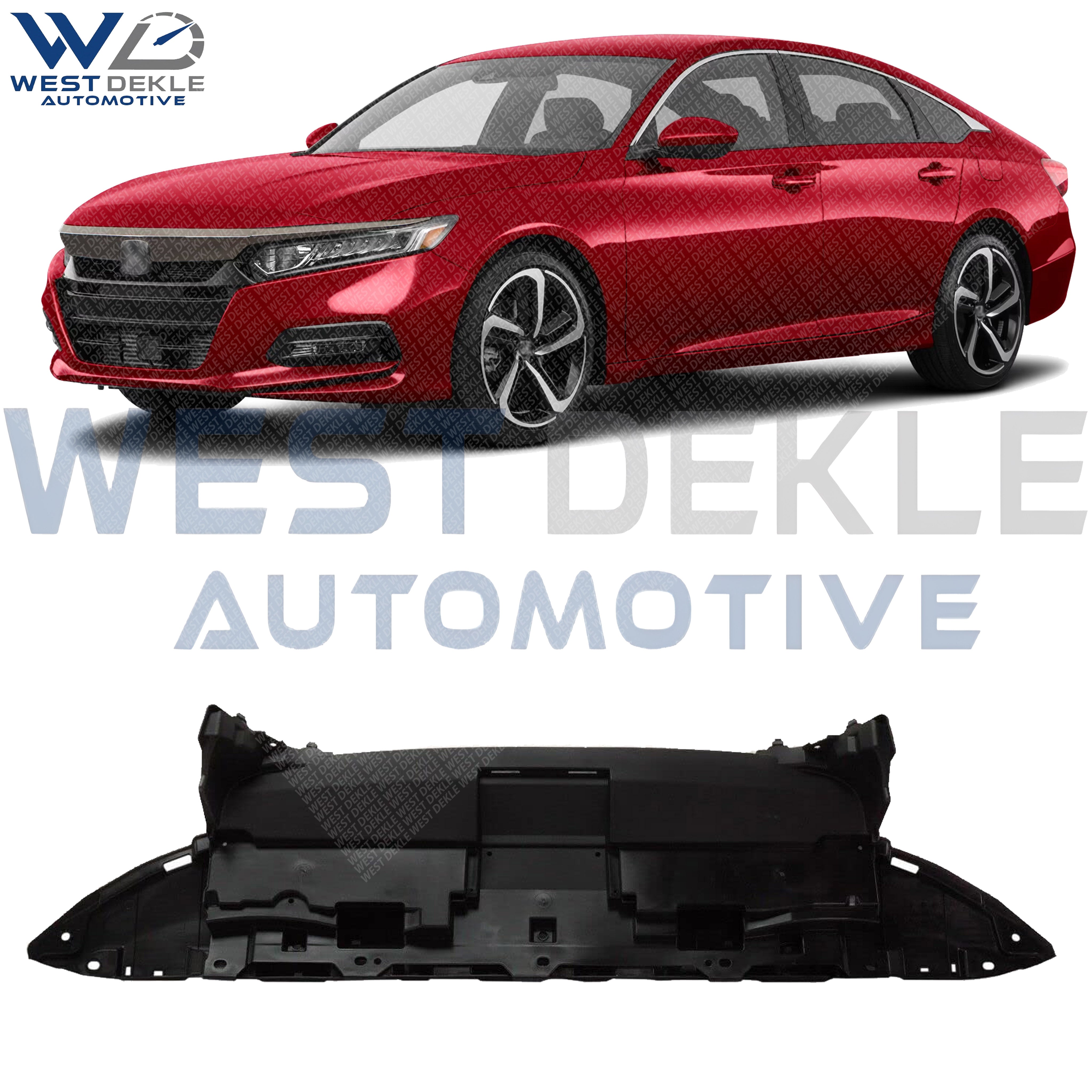 WEST DEKLE Automotive Front Engine Splash Shield Under Cover Plastic Direct Replacement Compatible with 2018-2020 Honda Accord HO1228159 71310TVAA50