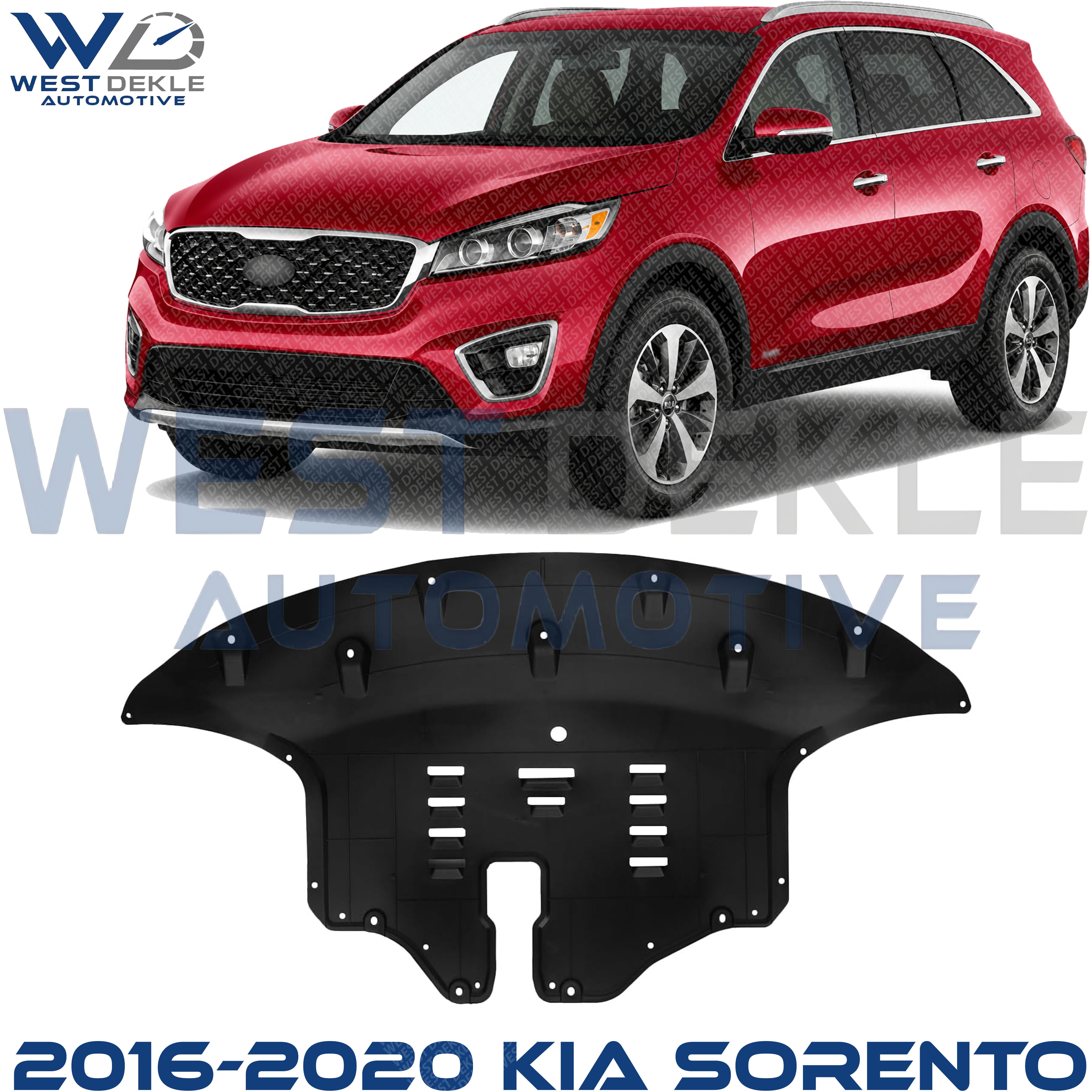 Front Engine Splash Shield, 2.0L / 2.4L Engine For 2016-2020 Kia Sorento