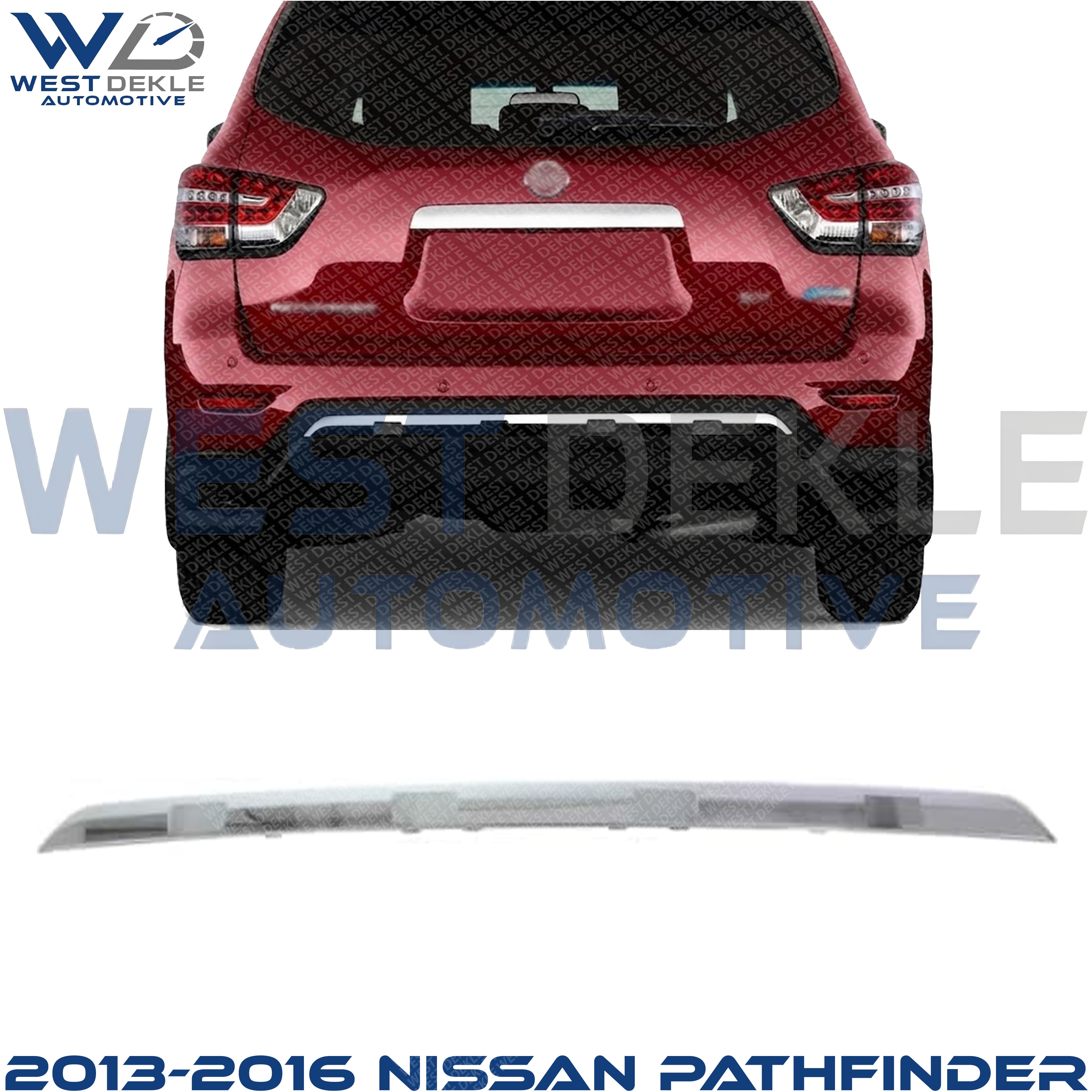 Driver or Passenger Side Bumper Trim, Chrome For 2013-2016 Nissan Pathfinder