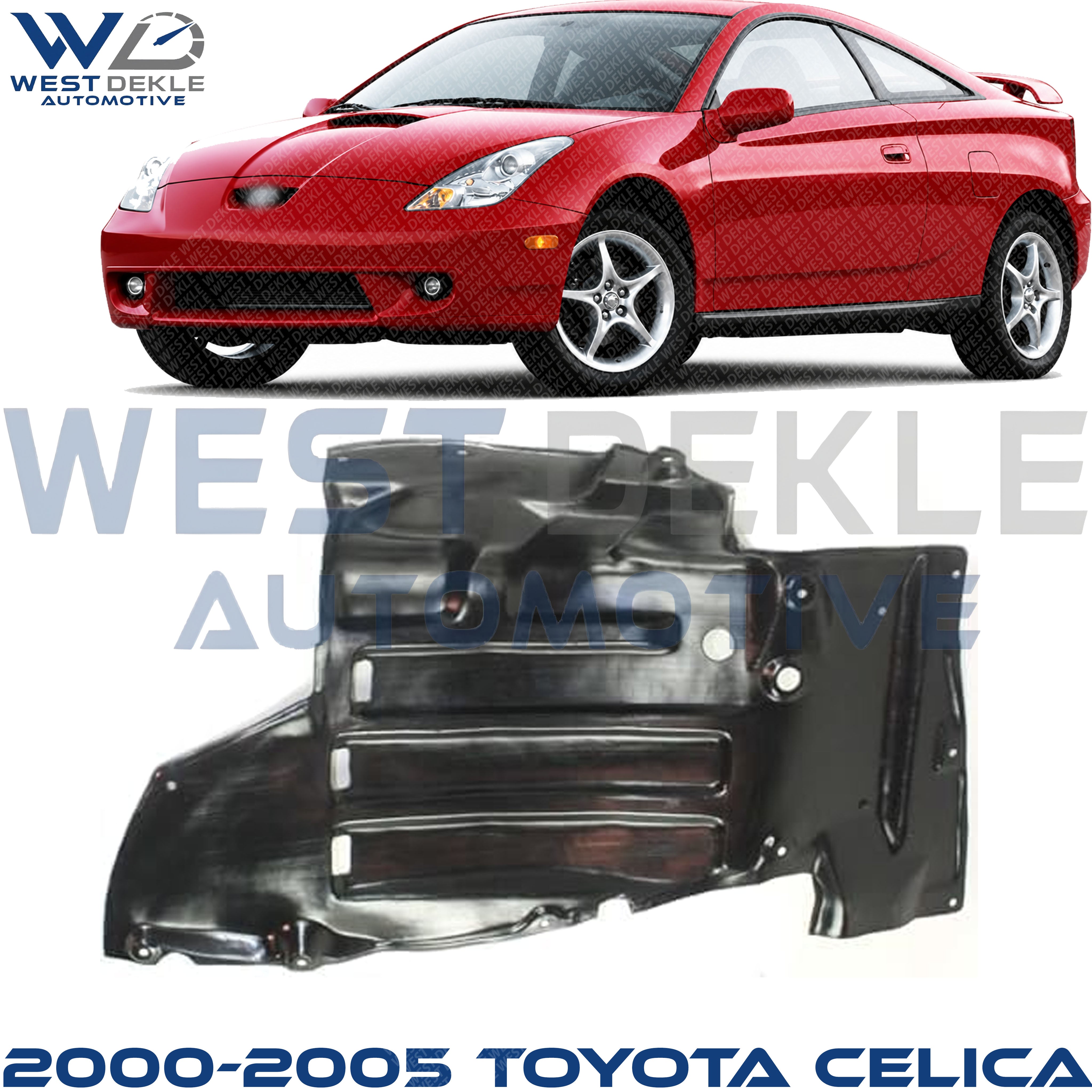 Passenger Side Engine Splash Shield, 4 Cyl., 1.8L Engine For 2000-2005 Toyota Celica
