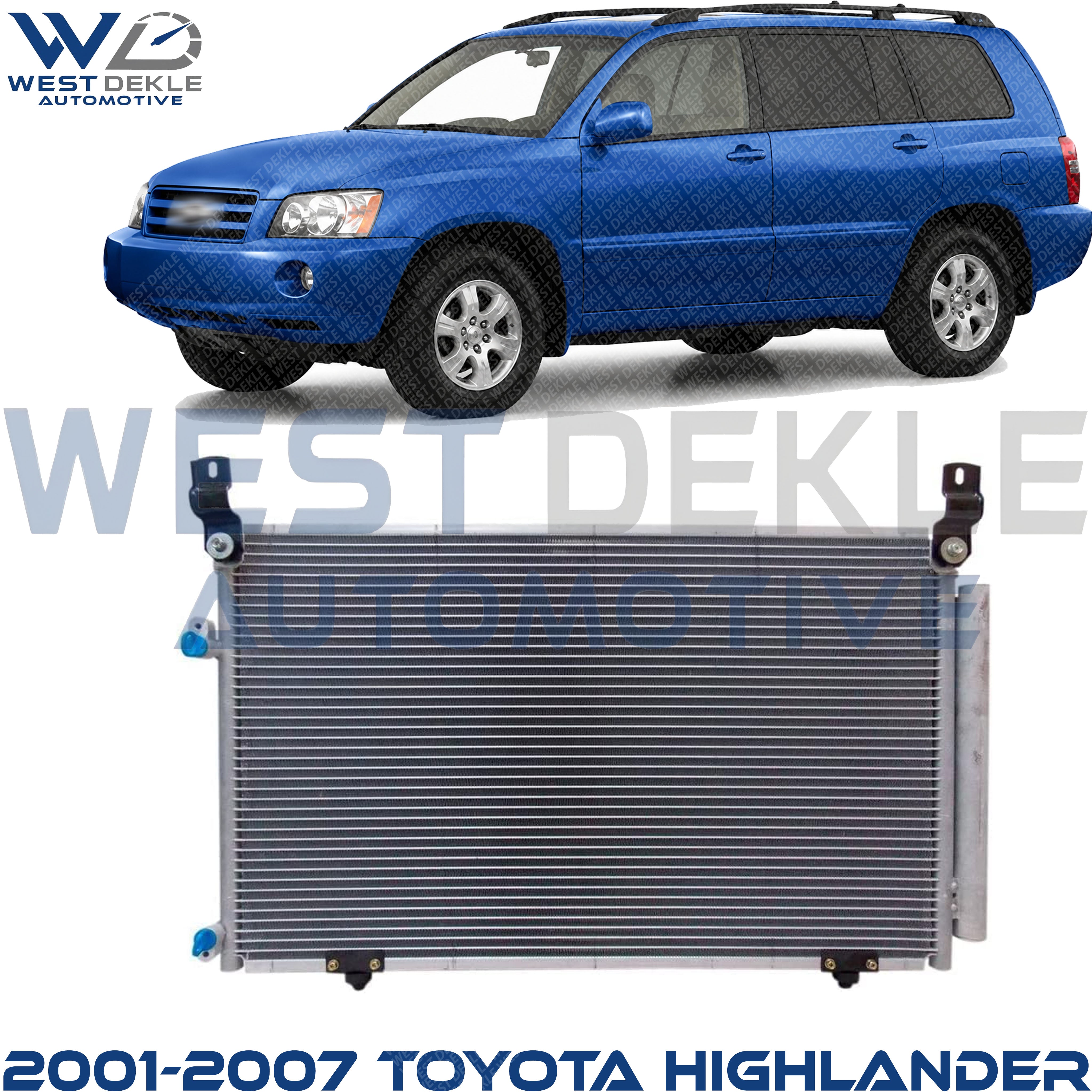 A/C Condenser, With Receiver Drier For 2001-2007 Toyota Highlander