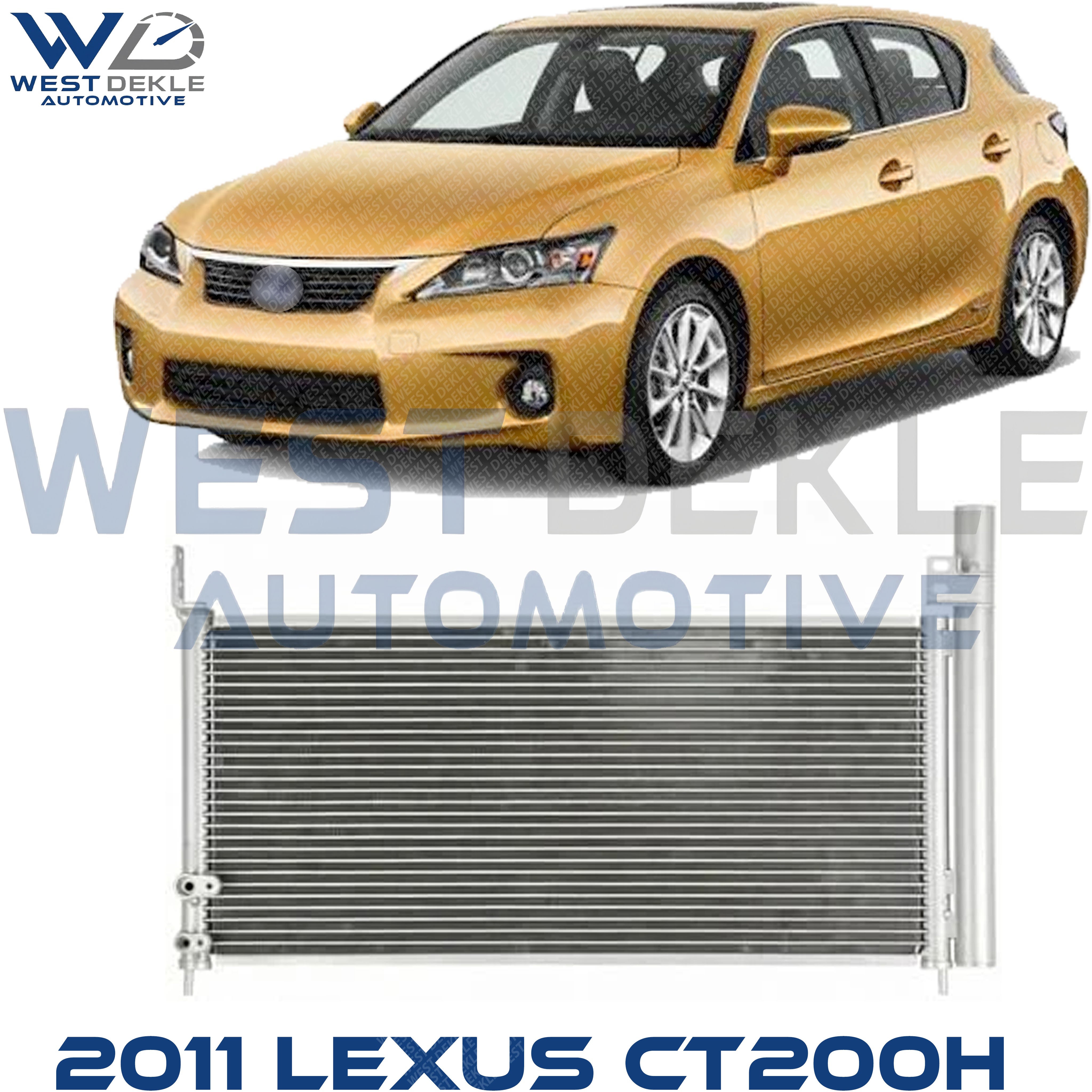 A/C Condenser, With Receiver Drier, 4 Cyl., 1.8L Engine for 2010-2015 Toyota Prius / 2012-2015 Plug-In / 2011 Lexus CT200h
