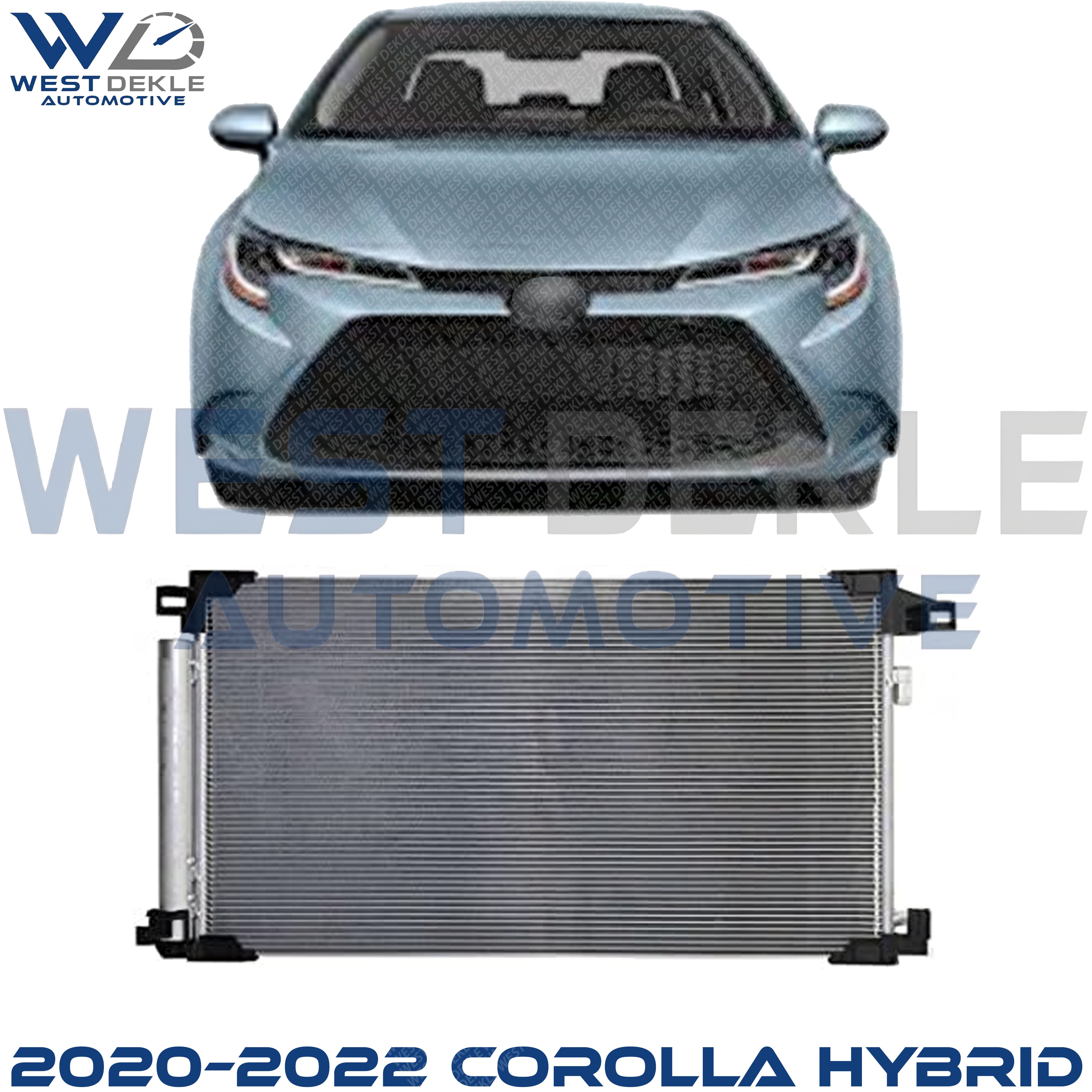 A/C Condenser, 4 Cyl., 1.8L Engine For 2016–2022 Toyota Prius & 2020–2022 Corolla Hybrid