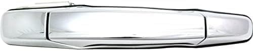 Rear Exterior Door Handle Chrome Right Passenger Side, without Key Hole for 2007-2013 Cadillac Escalade, 2007-2013 GMC Sierra 1500 & More