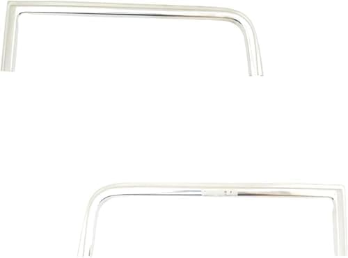 WEST DEKLE Automotive Set of 2 Front Grille Molding Chrome Left Driver & Right Passenger Side | Direct Replacement | Compatible with 1983–1988 Chevrolet GMC C/K Series | GM1213101 GM1212101
