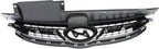 Front Grille Assembly Gray Shell and Insert with Chrome Molding for 1995 Chevrolet Astro & 2011-2013 Hyundai Elantra