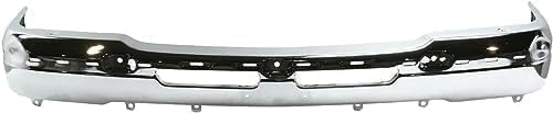 10-Piece Front Bumper Kit: Chrome Bumper, Grille Mesh with Chrome Center Bar, Upper Cover, Textured Valance & Bracket for 2002-2006 Chevrolet Avalanche 1500, 2003-2007 Silverado 1500 & More