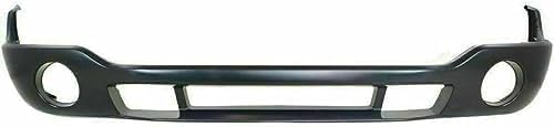3-Piece Front Bumper Kit: Chrome Bumper Steel with Brackets, Lower Valance & Extension Textured+ Fog Lamps (Left & Right) for 2007-2013 GMC Sierra 1500