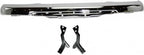 4-Piece Front Bumper Kit: Chrome Bumper with Brackets, Textured Lower Valance & Fog Light (Left & Right) for 2004-2012 GMC Canyon, 2004-2012 Chevrolet Colorado & More