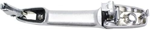Front Exterior Door Handle + Cover Chrome Plastic with Keyhole Left Driver Side for 2007-2010 Ford Edge, 2009-2019 Flex & More