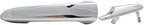 Front Exterior Door Handle + Cover Chrome Plastic with Keyhole Left Driver Side for 2007-2010 Ford Edge, 2009-2019 Flex & More