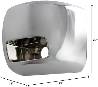 Front Bumper End Caps Chrome Left Driver & Right Passenger Side for 2007-2012 Chevrolet Silverado 2500 HD & 2007-2012 Silverado 3500 HD