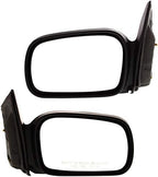 Set of 2 Front Mirror Manual Adjust Non-folding & Heated Textured Plastic Right Passenger & Left Driver Side for 2006-2011 Honda Civic