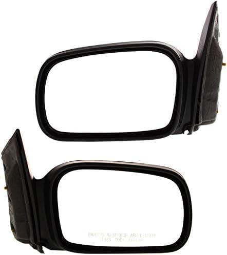 Set of 2 Front Mirror Manual Adjust Non-folding & Heated Textured Plastic Right Passenger & Left Driver Side for 2006-2011 Honda Civic