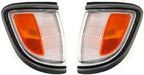 Set of 2 Front Corner Light Assembly with Primed Trim Right Passenger & Left Driver Side for 1995-1996 Toyota Tacoma