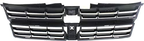 Front Grille Textured Dark Gray Shell and Insert Plastic for 2008-2010 Dodge Grand Caravan