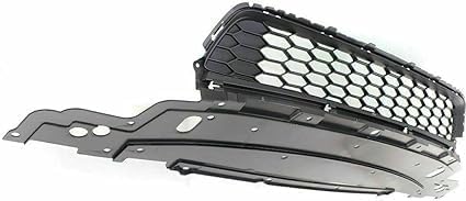 2-Piece Front Grille Kit: Textured Lower Grille & Chrome Bumper Molding for 2013-2015 Honda Accord