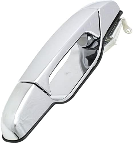 Rear Exterior Door Handle Chrome Right Passenger Side, without Key Hole for 2007-2013 Cadillac Escalade, 2007-2013 GMC Sierra 1500 & More