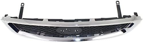Front Grille Chrome Shell with Primed Insert for 2005-2007 Ford Focus