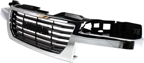 Front Grille Chrome Shell/black Insert, Chrome Shell with Black Insert for 2004-2012 GMC Canyon