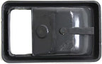 Set of 2 Front Inside Door Handle Cases Gray Plastic Right Passenger & Left Driver Side for 1984-1989 Toyota Pickup, 1984-1987 Corolla & More