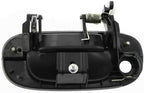 Set of 2 Front Exterior Door Handle Smooth Black with Keyhole Right & Left Side for 1994-2001 Dodge Ram 1500, 1994-2002 Ram 2500 & More