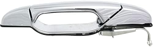 Rear Exterior Door Handle Chrome Right Passenger Side, without Key Hole for 2007-2013 Cadillac Escalade, 2007-2013 GMC Sierra 1500 & More