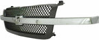 Front Grille Mesh Gray with Chrome Center Bar for 2003-2006 Chevrolet Avalanche 1500, 2003-2007 Silverado 1500 & More