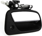 Front Exterior Door Handle Textured with Chrome Lever and Key Hole Plastic Right Passenger Side, with Key Hole for 1993-1998 Toyota T100