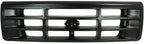 4-Piece Front Grille Kit: Header Panel, Grille & Primed Bezels (Left & Right) for 1992-1997 Ford F-250, 1992-1997 F-350 & More