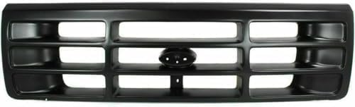 4-Piece Front Grille Kit: Header Panel, Grille & Primed Bezels (Left & Right) for 1992-1997 Ford F-250, 1992-1997 F-350 & More