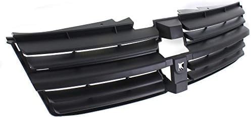 Front Grille Textured Dark Gray Shell and Insert Plastic for 2008-2010 Dodge Grand Caravan