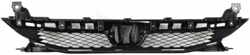 2-Piece Front Bumper Cover Kit: Bumper Cover & Primed Grille Shell and Insert Plastic, Sedan for 2009-2011 Honda Civic