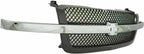 Front Grille Mesh Gray with Chrome Center Bar for 2003-2006 Chevrolet Avalanche 1500, 2003-2007 Silverado 1500 & More