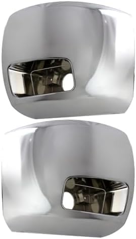 Front Bumper End Caps Chrome Left Driver & Right Passenger Side for 2007-2012 Chevrolet Silverado 2500 HD & 2007-2012 Silverado 3500 HD