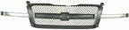 Front Grille Mesh Gray with Chrome Center Bar for 2003-2006 Chevrolet Avalanche 1500, 2003-2007 Silverado 1500 & More
