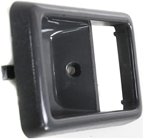 Set of 2 Front Inside Door Handle Cases Gray Plastic Right Passenger & Left Driver Side for 1984-1989 Toyota Pickup, 1984-1987 Corolla & More