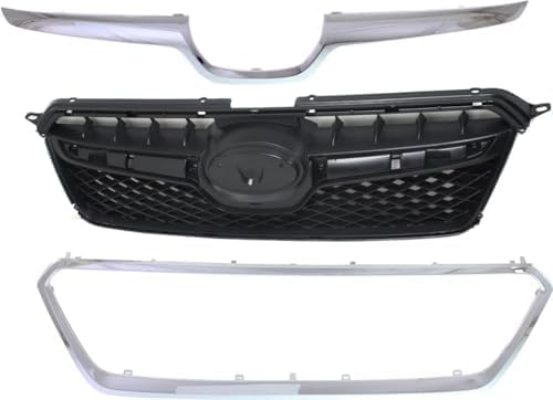 6-Piece Front Bumper Cover Kit: Bumper Cover, Grille, Fog Lamps & Head Lights for 2013-2015 Subaru XV Crosstrek