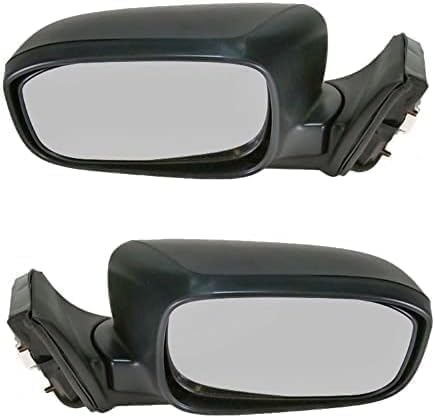 Set of 2 Front Power Mirror Manual Folding Non-heated Primed Plastic Left Driver & Right Passenger Side for 2003-2007 Honda Accord